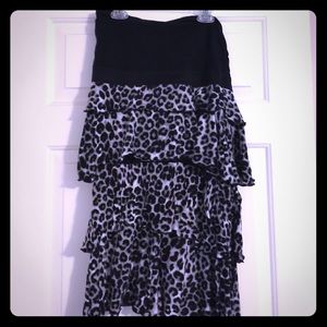 Cheetah print tube dress