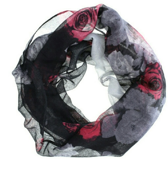 Kay Rose print ombre infinity scarf