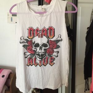 dead or alive rocker chick sleeveless T-shirt