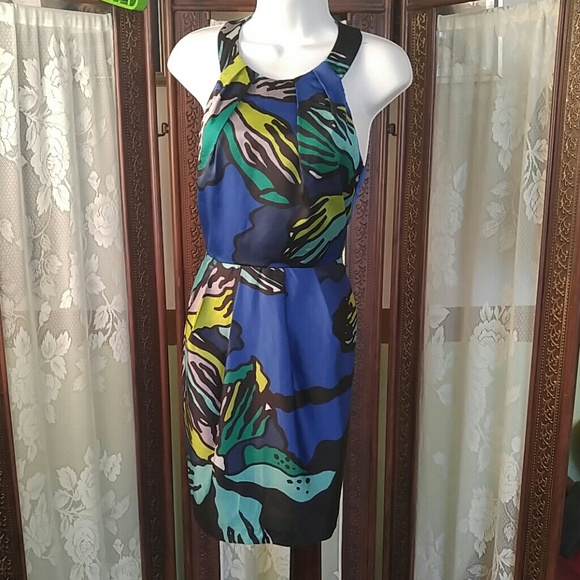 Blue print dress 💜