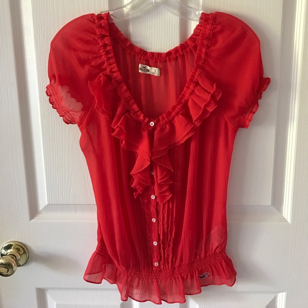 Loose fit red shirt