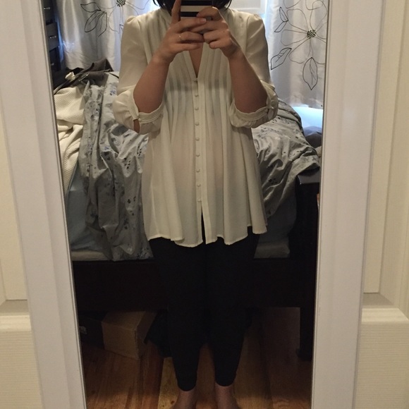 Joie small silk blouse cream