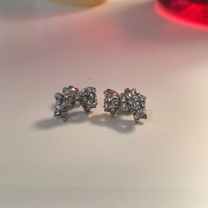 Juicy couture diamond bow earrings