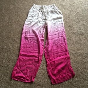 Swimsuit cover up pants. Ombré Pink