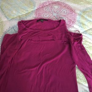 magenta guess shirt