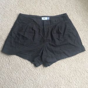 Black high rise shorts