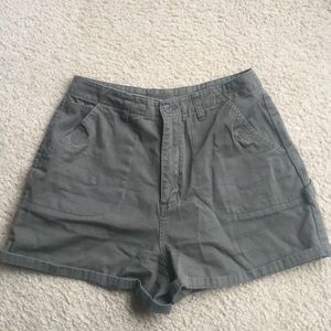 Green cargo shorts