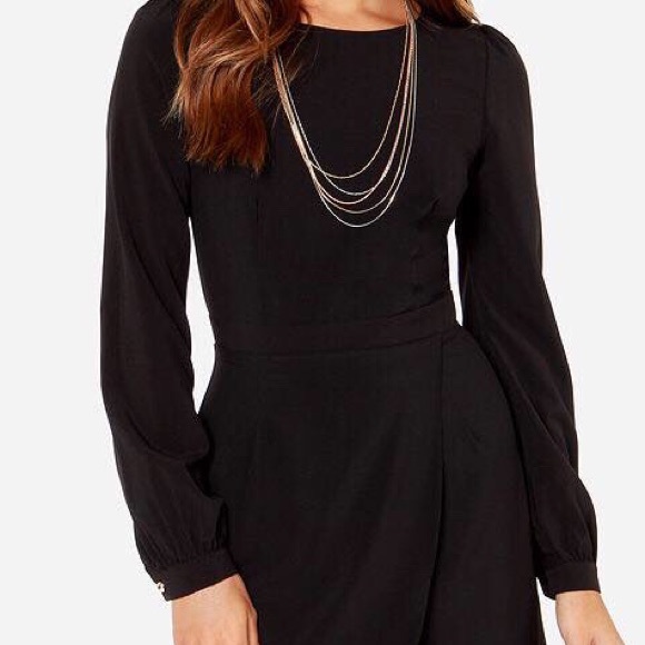 Lulu's Black Wrap Dress