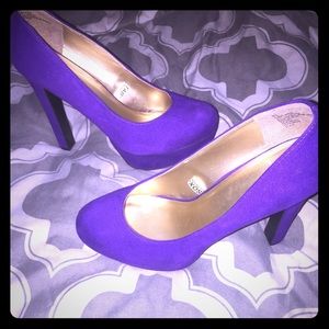 Purple Platform Pumps