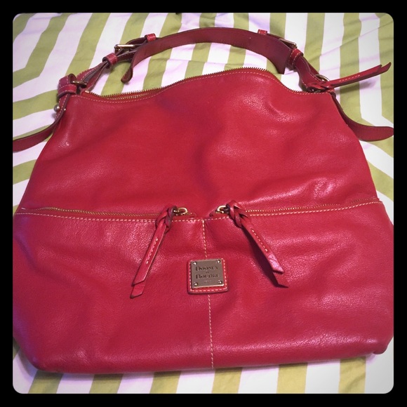 Dooney & Bourke red leather hobo.