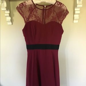 Maroon lace dress