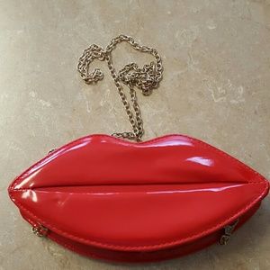 Small Red Lips Clutch Purse