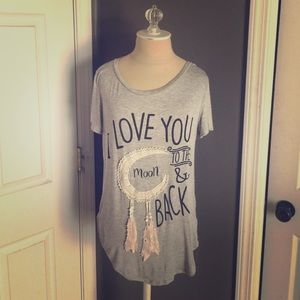 I love you to the moon and back graphic tee