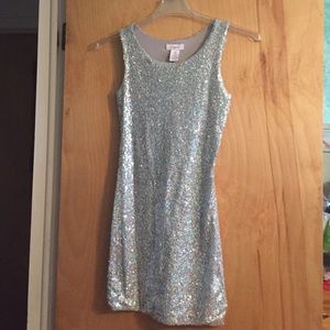 Silver Sequin Dress