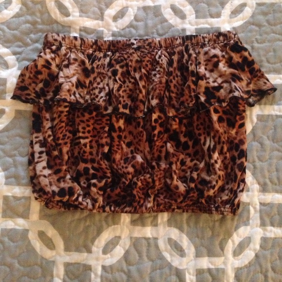 Cheetah bandeau top