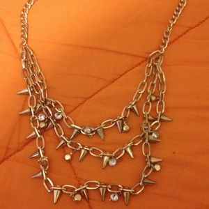 stunning gold and rhinestoned necklace