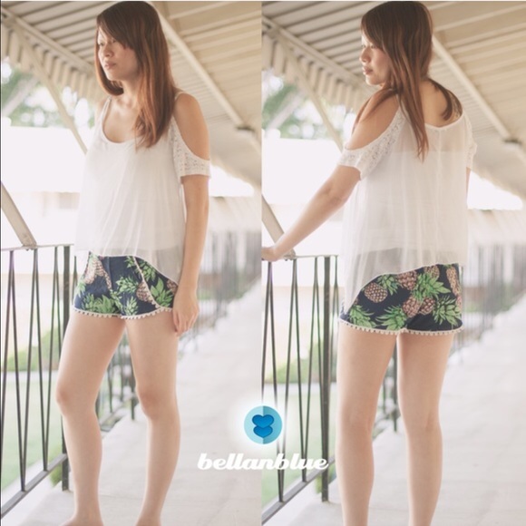 The FUN w/ PINEAPPLES woven shorts - BLACK - Picture 4 of 4