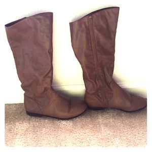 Chestnut colored boots