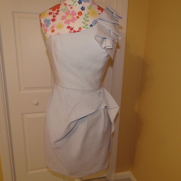BCBG blue crepe dress