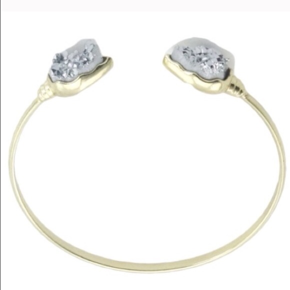 Silver Druzy Cuff - Picture 2 of 3