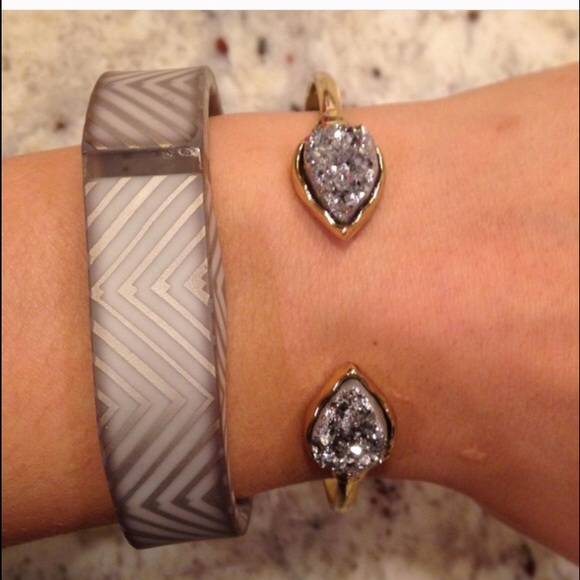 Silver Druzy Cuff - Picture 3 of 3