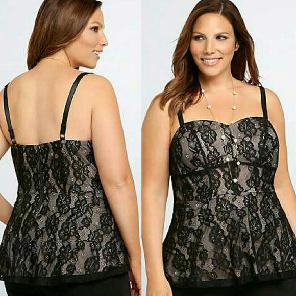 Lace Babydoll Bustier Top