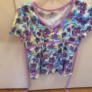 Bobbie Brooks short sleeve top that ties in back