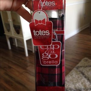 Red and black umbrella