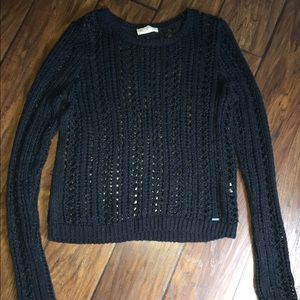 Hollister long sleeved navy sweater