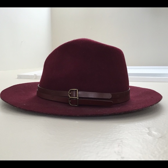 Anthropologie Accessories - Anthropologie Bordeaux Floppy Fedora/Panama Hat