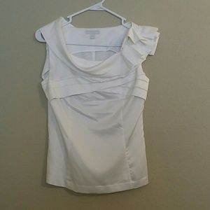 White draped blouse, XS