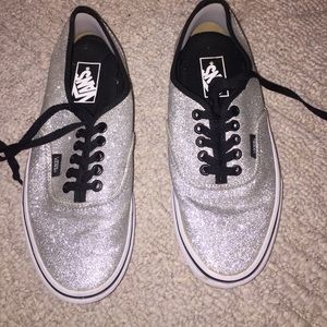 Vans silver sparkly