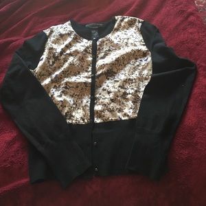 Woolen and silk cardigan