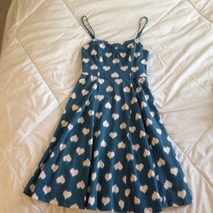 Blue and white heart dress