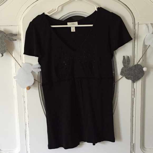 LOFT Empire top with beading