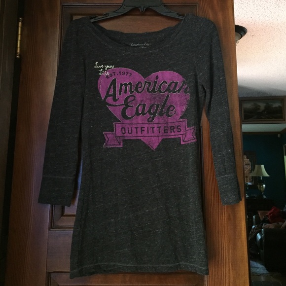 🌅 American Eagle three-quarter sleeve T shirt - Picture 1 of 2