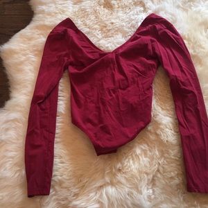 Red onsie body suit size L one once