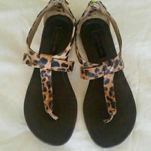 Leopard print sandals