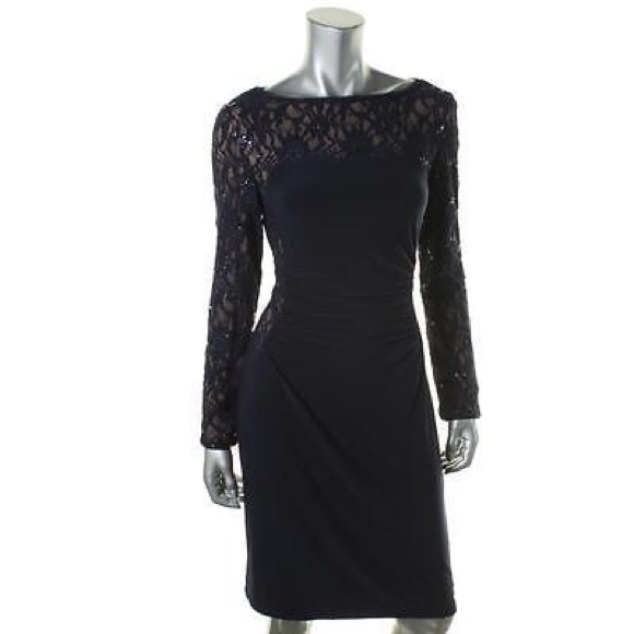 ✨NEVER BEEN WORN✨Ralph Lauren size 10 navy dress