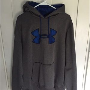 Blue and Gray Under Armour sweatshirt