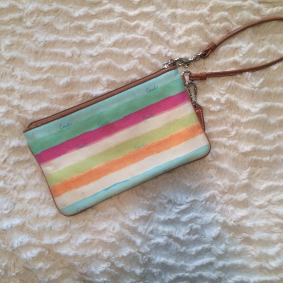 Colorful COACH wristlet - Picture 2 of 4