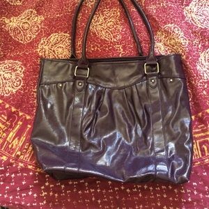 Plum tote style bag