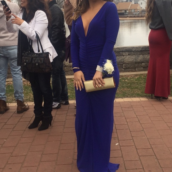SEXY BLUE PROM DRESS