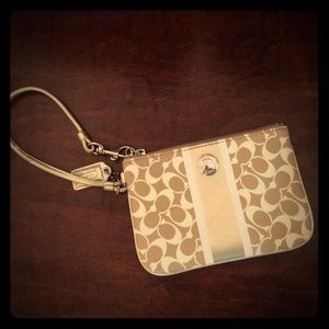 Gold Coach Wristlet