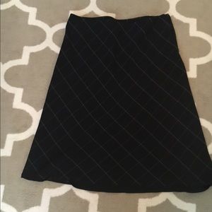 Black a line skirt