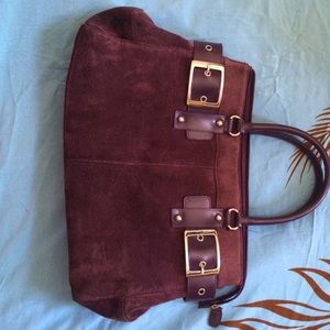 Plum leather purse