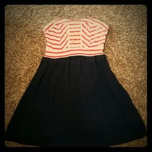 Strapless sailor dress
