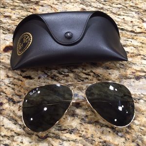 Authentic Ray-Ban POLARIZED aviator sunglasses