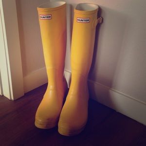 Yellow Hunter Rain Boots