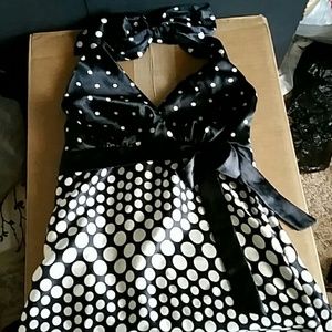 DONATING 5 for $25 Polka dot silky halter top